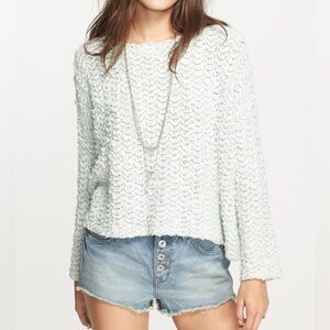 Free People Women's Large Everlasting Knit Pullover Sweater Oversized Loose Crea